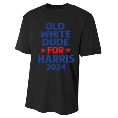 Kamala Harris Old White Dudes For Harris Funny Political Performance Sprint T-Shirt