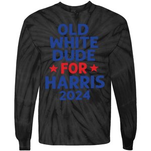 Kamala Harris Old White Dudes For Harris Funny Political Tie-Dye Long Sleeve Shirt