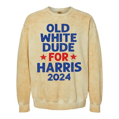 Kamala Harris Old White Dudes For Harris Colorblast Crewneck Sweatshirt