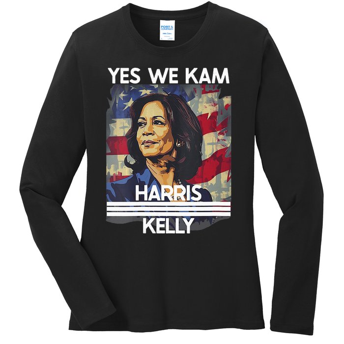 Kamala Harris Obviously A Vote For President 2024 Ladies Long Sleeve Shirt