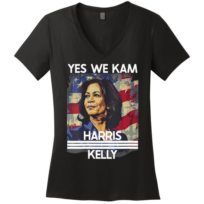 Kamala Harris Obviously A Vote For President 2024 Women's V-Neck T-Shirt