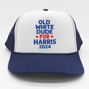 Kamala Harris Old White Dudes For Harris Funny Political Trucker Hat