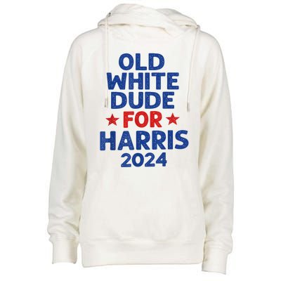 Kamala Harris Old White Dudes For Harris Funny Political Womens Funnel Neck Pullover Hood