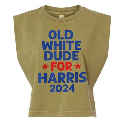 Kamala Harris Old White Dudes For Harris Funny Political Garment-Dyed Women's Muscle Tee