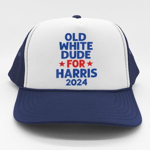 Kamala Harris Old White Dudes For Harris Funny Political Trucker Hat