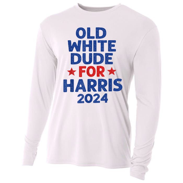 Kamala Harris Old White Dudes For Harris Funny Political Cooling Performance Long Sleeve Crew