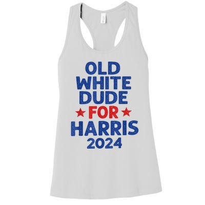 Kamala Harris Old White Dudes For Harris Funny Political Women's Racerback Tank