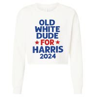 Kamala Harris Old White Dudes For Harris Funny Political Cropped Pullover Crew