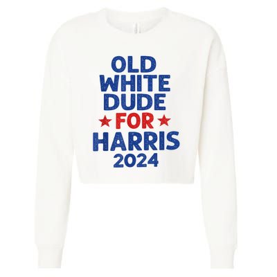 Kamala Harris Old White Dudes For Harris Funny Political Cropped Pullover Crew