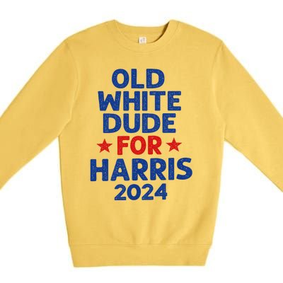 Kamala Harris Old White Dudes For Harris Funny Political Premium Crewneck Sweatshirt