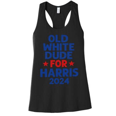 Kamala Harris Old White Dudes For Harris Funny Political Women's Racerback Tank