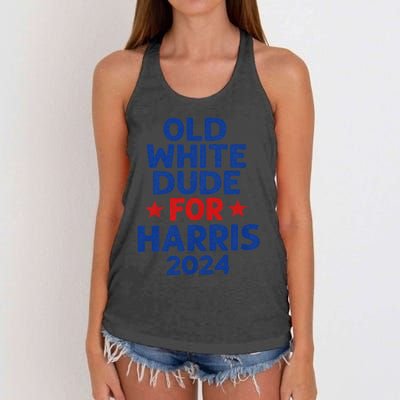 Kamala Harris Old White Dudes For Harris Funny Political Women's Knotted Racerback Tank