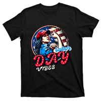 Kamala Harris President Happy Labor Day Vibes American Flag T-Shirt