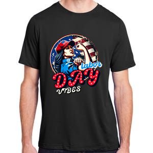 Kamala Harris President Happy Labor Day Vibes American Flag Adult ChromaSoft Performance T-Shirt