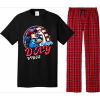 Kamala Harris President Happy Labor Day Vibes American Flag Pajama Set