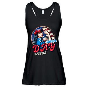 Kamala Harris President Happy Labor Day Vibes American Flag Ladies Essential Flowy Tank