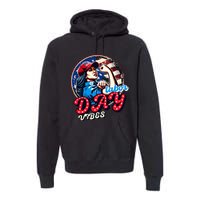 Kamala Harris President Happy Labor Day Vibes American Flag Premium Hoodie