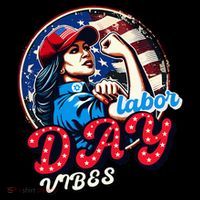 Kamala Harris President Happy Labor Day Vibes American Flag 16 in Basic Backpack