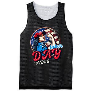 Kamala Harris President Happy Labor Day Vibes American Flag Mesh Reversible Basketball Jersey Tank