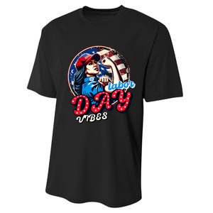 Kamala Harris President Happy Labor Day Vibes American Flag Performance Sprint T-Shirt