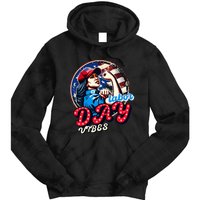 Kamala Harris President Happy Labor Day Vibes American Flag Tie Dye Hoodie