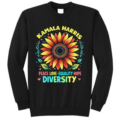 Kamala Harris Peace Love Equality Hope Diversity Sweatshirt