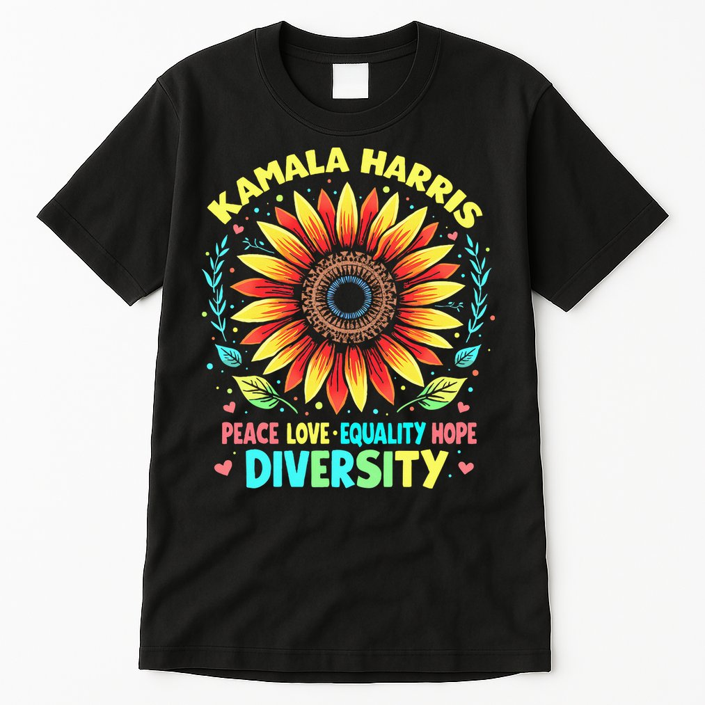 Kamala Harris Peace Love Equality Hope Diversity Tall T-Shirt