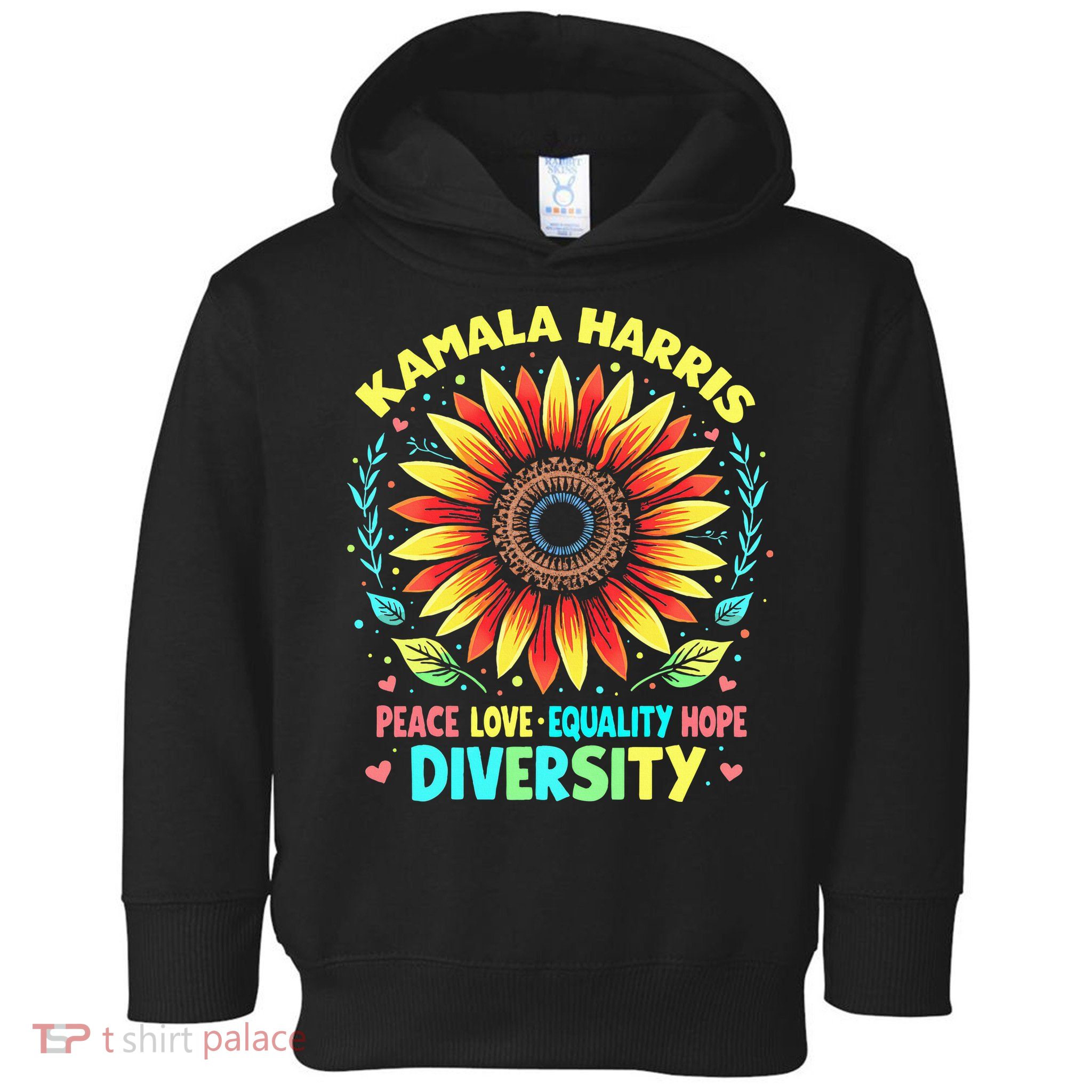 Kamala Harris Peace Love Equality Hope Diversity Toddler Hoodie