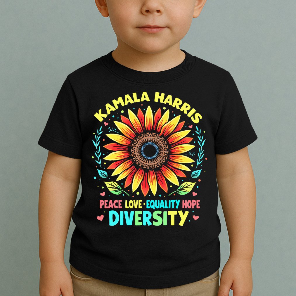 Kamala Harris Peace Love Equality Hope Diversity Toddler T-Shirt