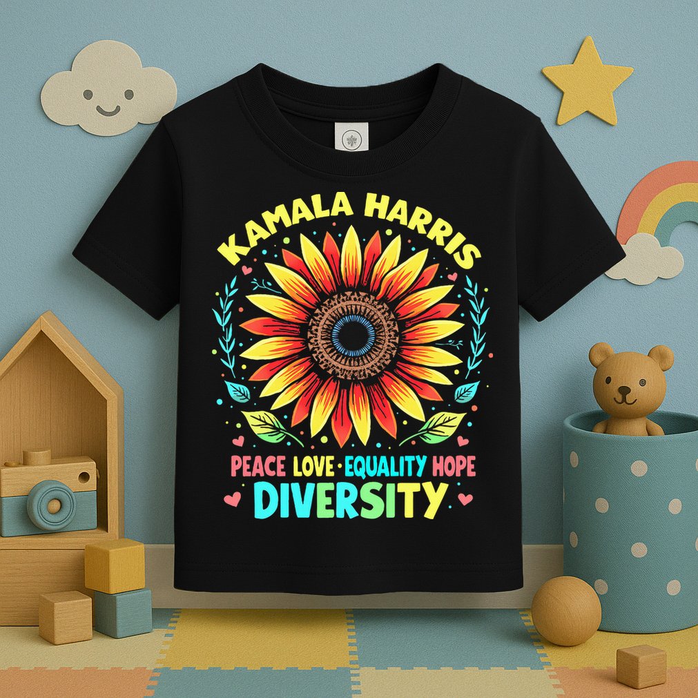 Kamala Harris Peace Love Equality Hope Diversity Toddler T-Shirt
