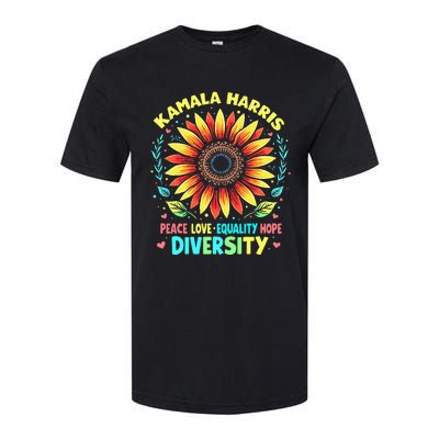 Kamala Harris Peace Love Equality Hope Diversity Softstyle® CVC T-Shirt