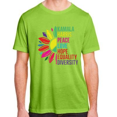 Kamala Harris Peace Love Equality Hope Diversity Adult ChromaSoft Performance T-Shirt