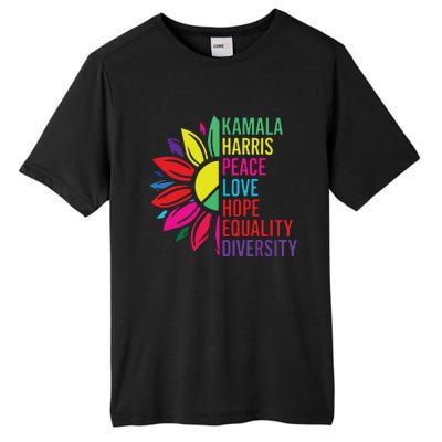 Kamala Harris Peace Love Equality Hope Diversity Tall Fusion ChromaSoft Performance T-Shirt