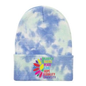 Kamala Harris Peace Love Equality Hope Diversity Tie Dye 12in Knit Beanie