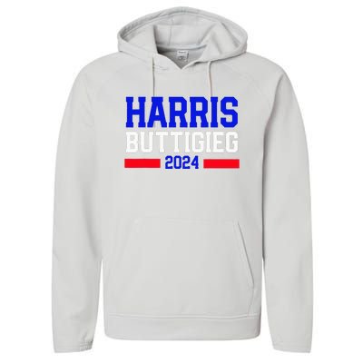 Kamala Harris Pete Buttigieg 2024 Usa President Performance Fleece Hoodie