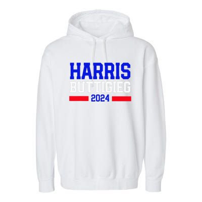 Kamala Harris Pete Buttigieg 2024 Usa President Garment-Dyed Fleece Hoodie