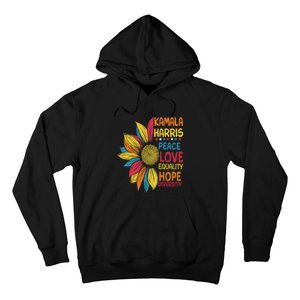 Kamala Harris Peace Love Equality Hope Diversity Hoodie