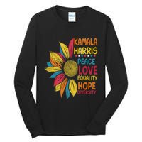 Kamala Harris Peace Love Equality Hope Diversity Tall Long Sleeve T-Shirt