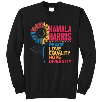 Kamala Harris Peace Love Equality Hope Diversity Sweatshirt