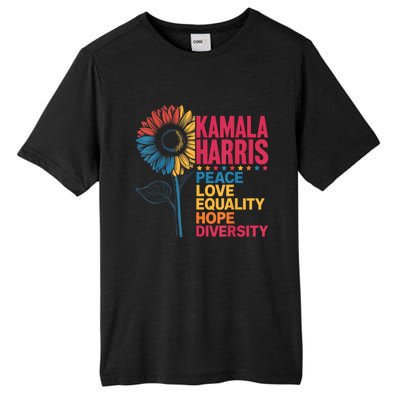 Kamala Harris Peace Love Equality Hope Diversity Tall Fusion ChromaSoft Performance T-Shirt