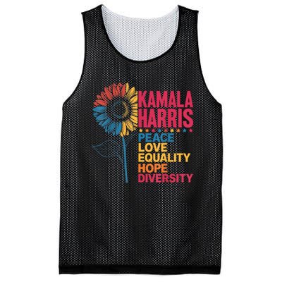 Kamala Harris Peace Love Equality Hope Diversity Mesh Reversible Basketball Jersey Tank