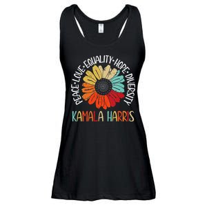 Kamala Harris Peace Love Equality Hope Diversity Ladies Essential Flowy Tank