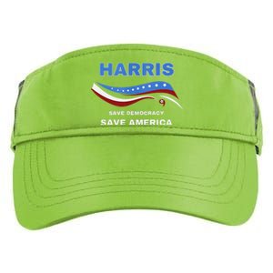 Kamala Harris President Comma La Flag Save 2024 Adult Drive Performance Visor