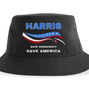 Kamala Harris President Comma La Flag Save 2024 Sustainable Bucket Hat