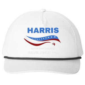 Kamala Harris President Comma La Flag Save 2024 Snapback Five-Panel Rope Hat