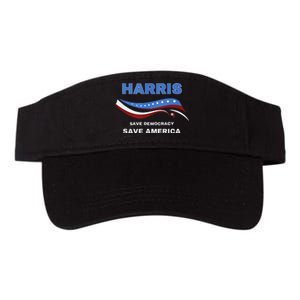 Kamala Harris President Comma La Flag Save 2024 Valucap Bio-Washed Visor