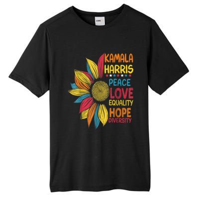 Kamala Harris Peace Love Equality Hope Diversity Tall Fusion ChromaSoft Performance T-Shirt