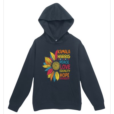 Kamala Harris Peace Love Equality Hope Diversity Urban Pullover Hoodie