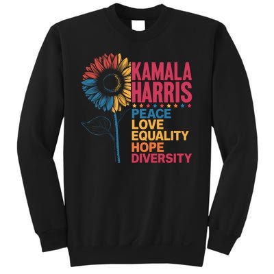 Kamala Harris Peace Love Equality Hope Diversity Sweatshirt