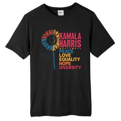 Kamala Harris Peace Love Equality Hope Diversity Tall Fusion ChromaSoft Performance T-Shirt